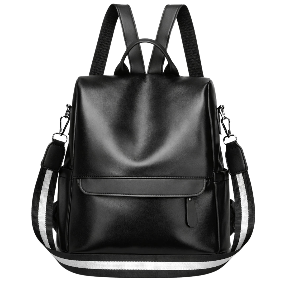 Urban Classic Backpack Elegant Women's Leather 2in1 Black Shoulder Bag Packaging status original