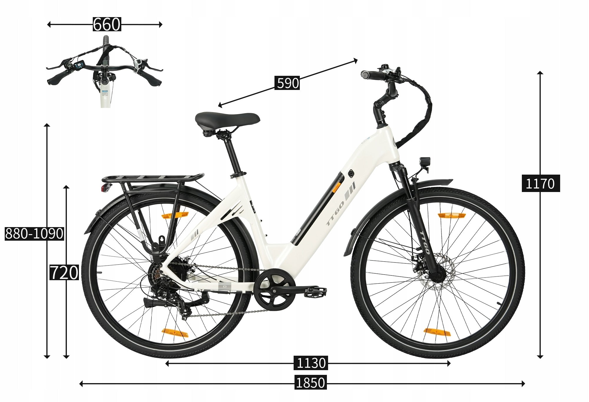 Urban E-BIKE male/female TTGO C3 SE 250W 52Nm 18AH 120KM 28*2.0" 2026 PL Brand TTGO