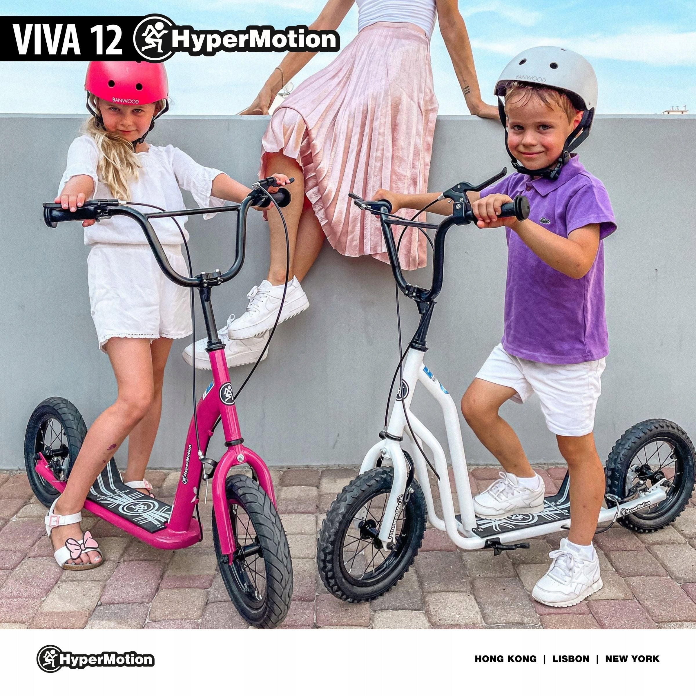 Urban Two Wheel Scooter for Children Youth Pumped Wheels Max 50kg Manufacturer code VIVA 12 HYPER WHITE