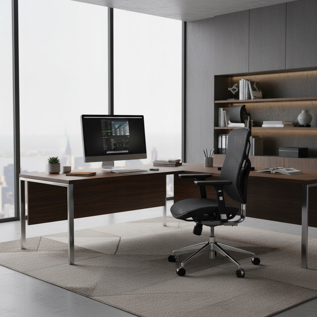 V-Basic Ergonomic Office Chair Rotary Premium DIABLO Black Packaging status original