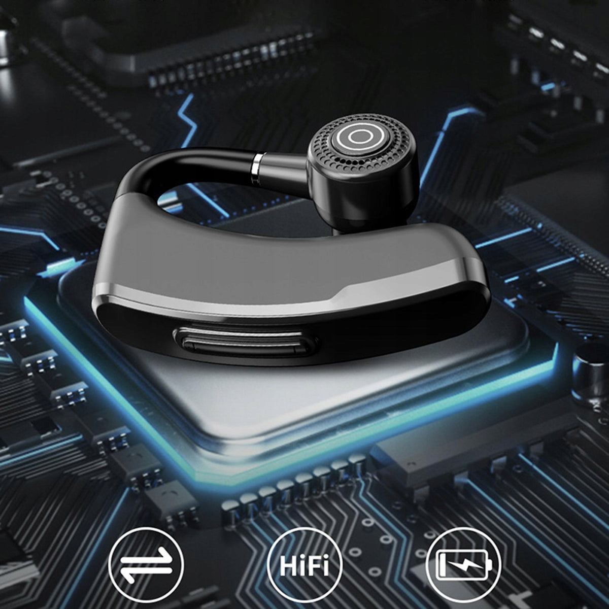 V10P Bluetooth Earphone Noise Reduction Single Ear Driving Running black Color black