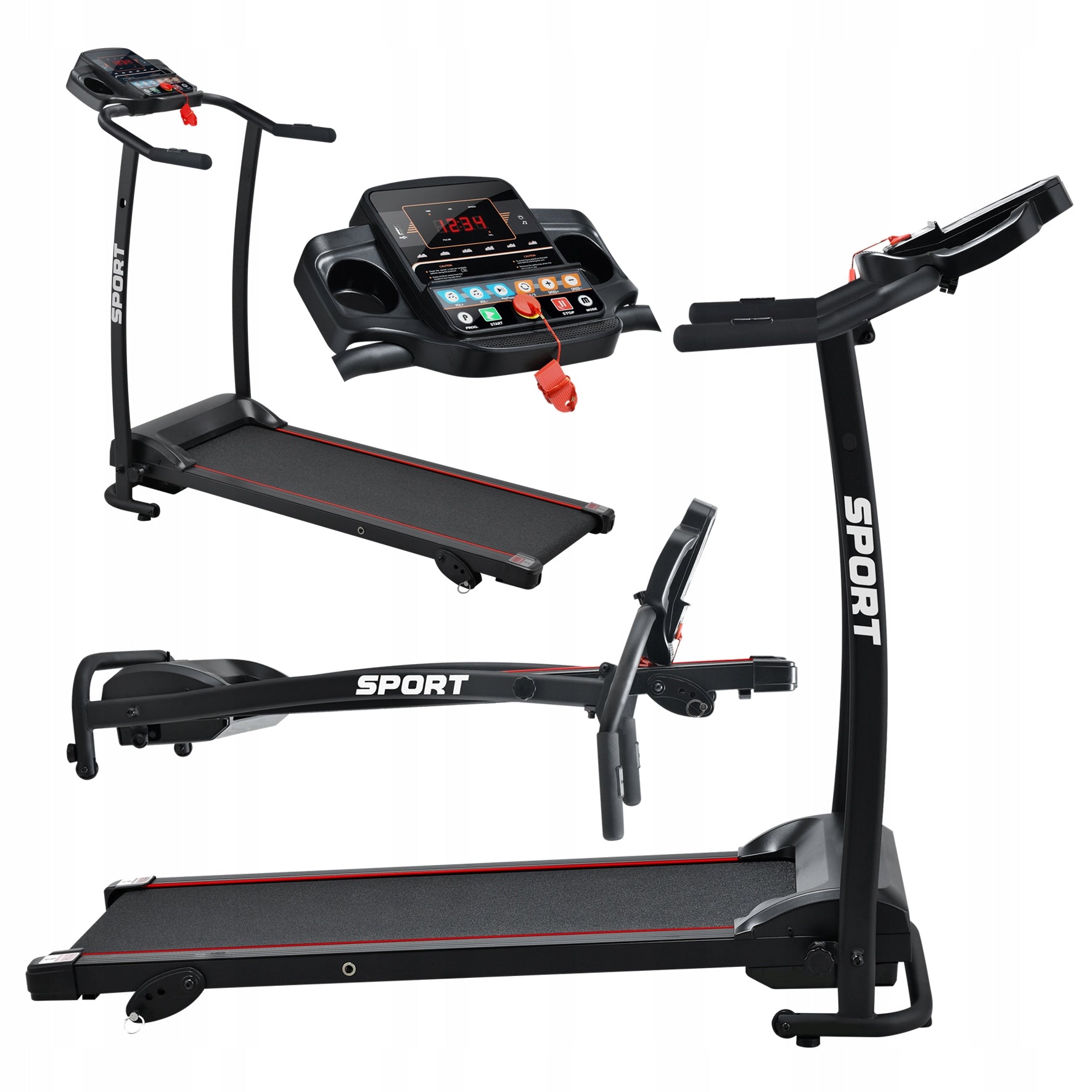 VACO Folding Electric Home Treadmill Tilt Adjustment Application