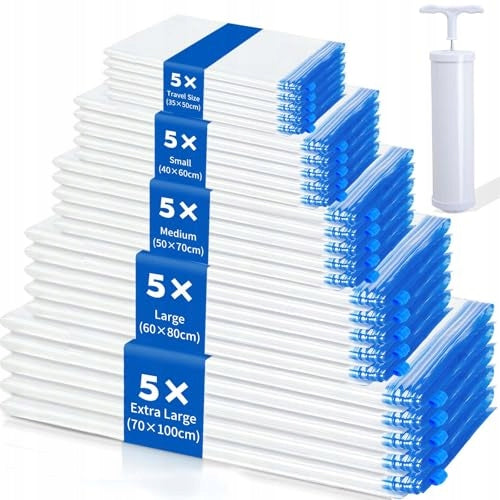 VACUUM BAGS FOR QUILT CLOTHES SET OF 25 PCS TRAVEL STORAGE Brand no brand