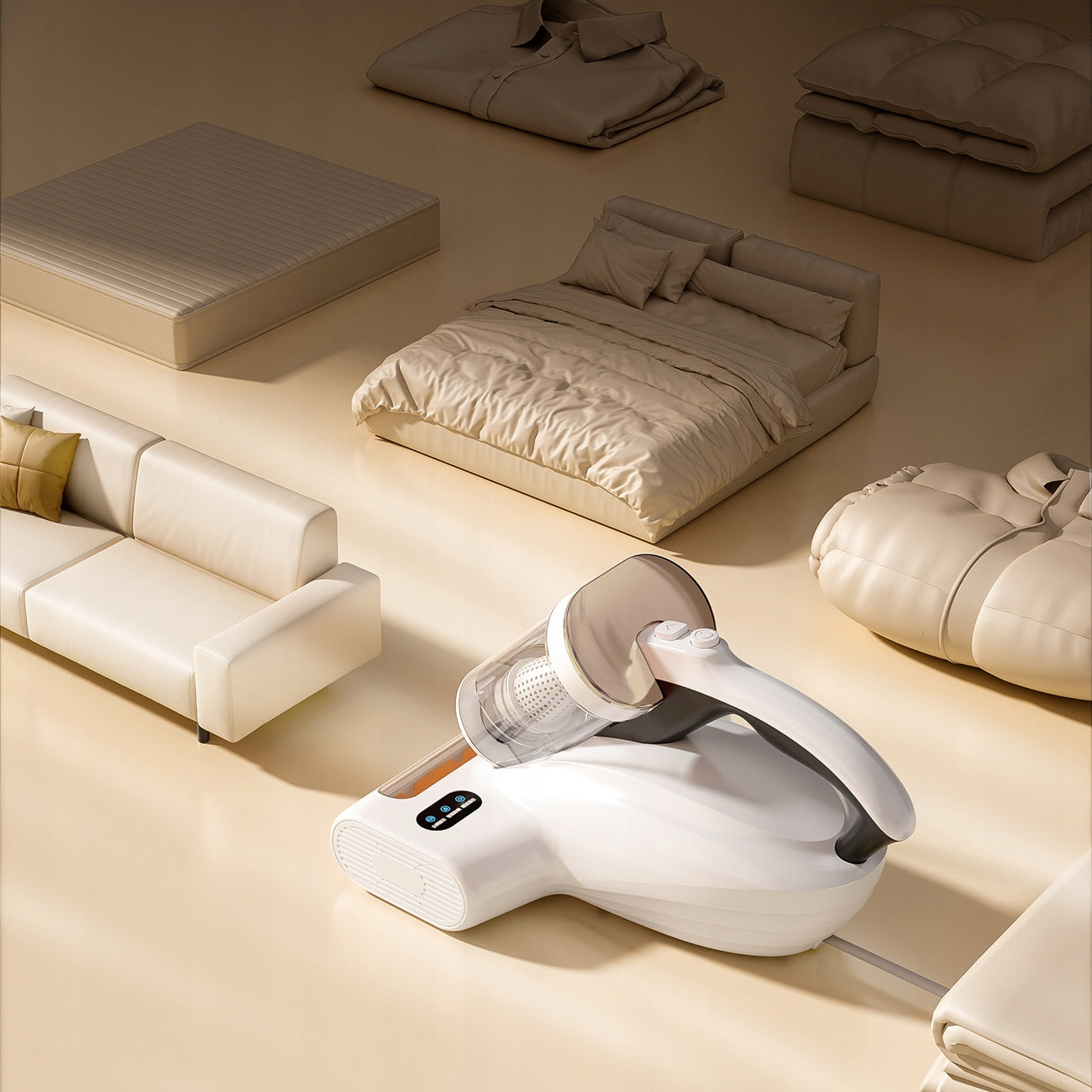 VACUUM CLEANER FOR DUST MITES FOR UVC UPHOLSTERY HANDHELD ULTRASOUND 65°C UWANT M600 Manufacturer code M600
