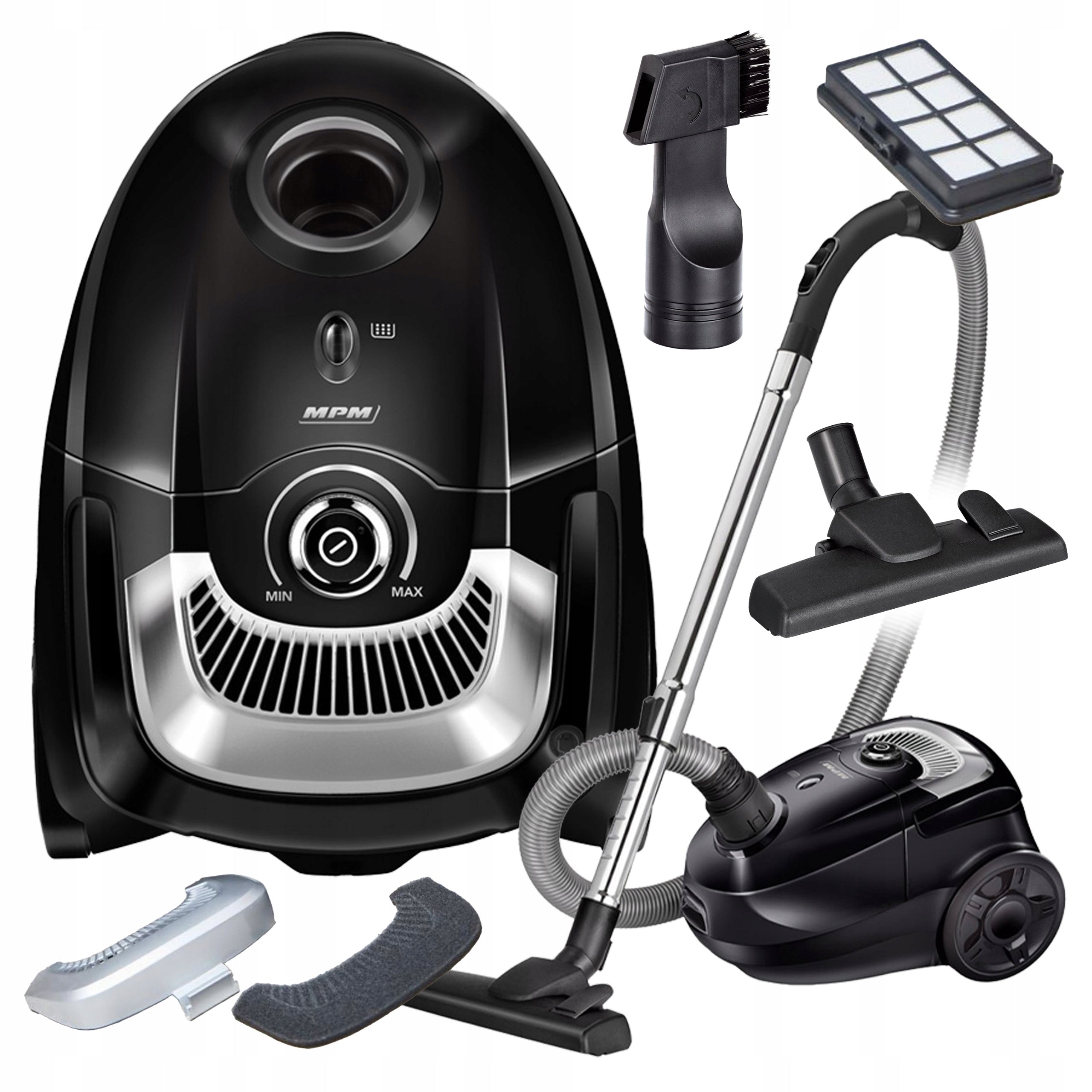 VACUUM CLEANER TRADITIONAL BAG STRONG 850W HEPA FILTER REGULATION MPM MOD-180