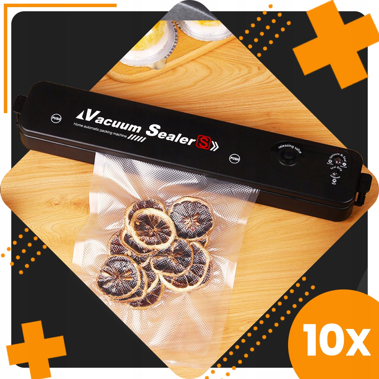 VACUUM FOOD FOIL WELDING MACHINE + 10PCS BAGS Packaging status original