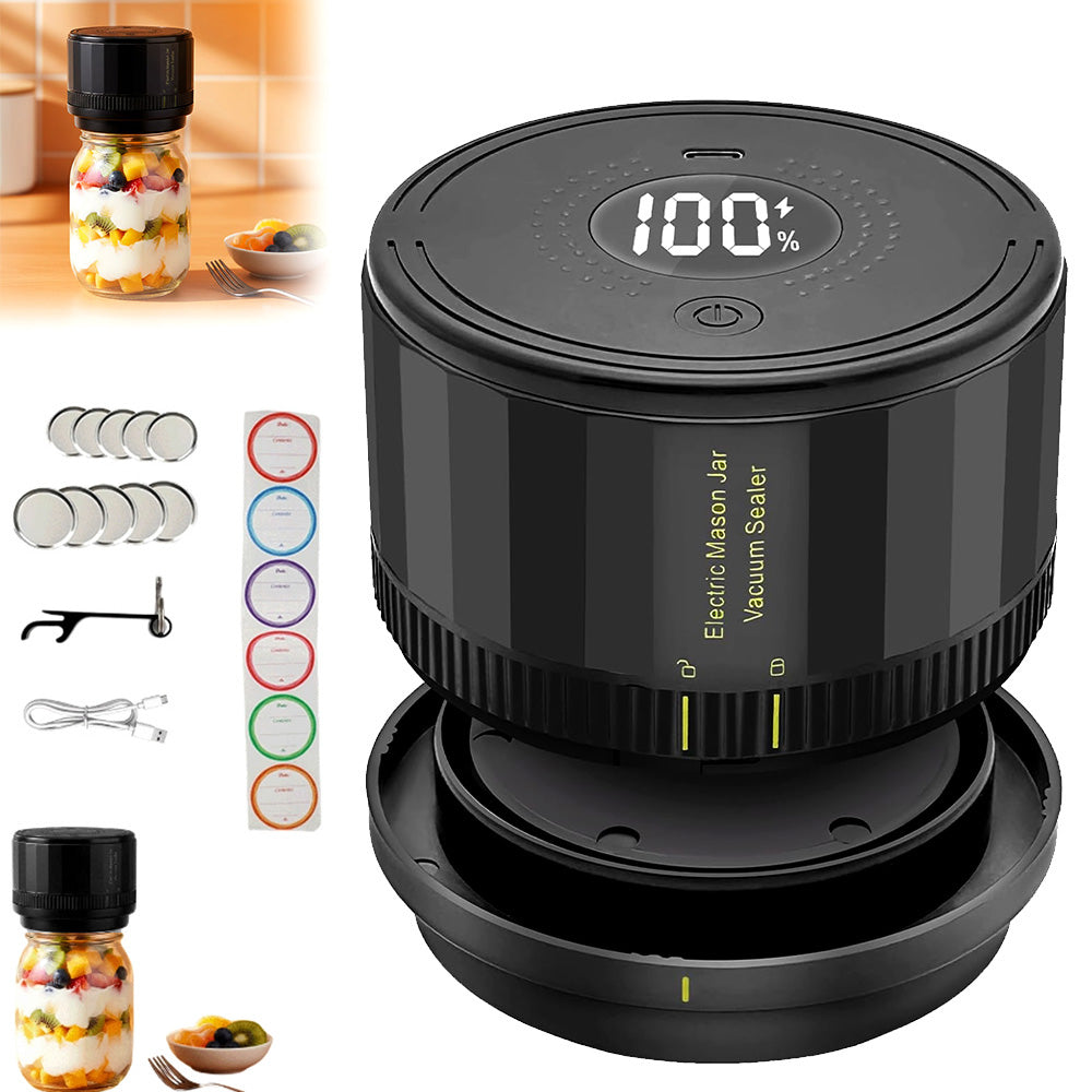 VACUUM PACKAGING MACHINE FOR JARS WITH AUTOMATIC STOP