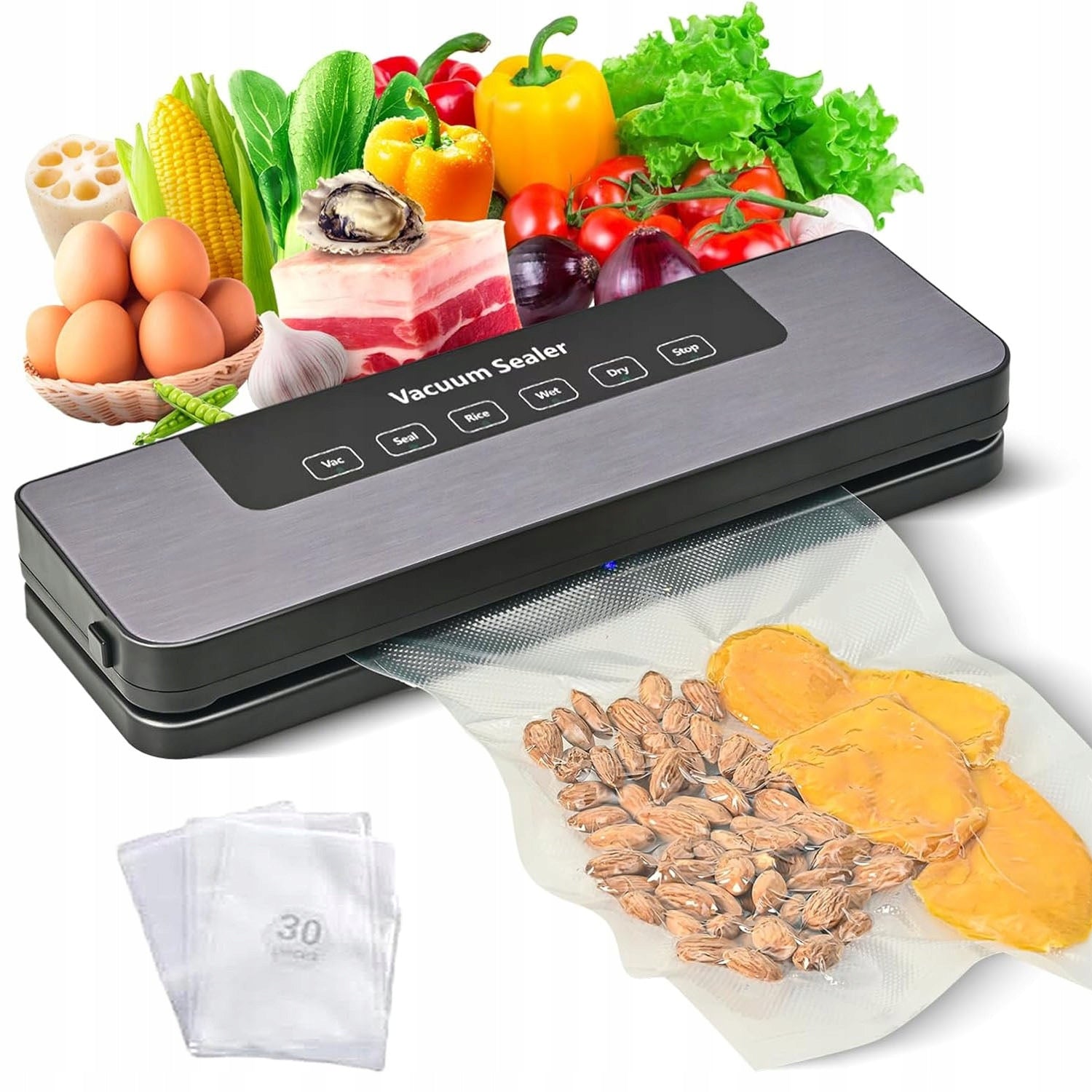 VACUUM PACKING MACHINE FOR PICKLING AND SOUS VIDE 30CM SPLIT DESIGN