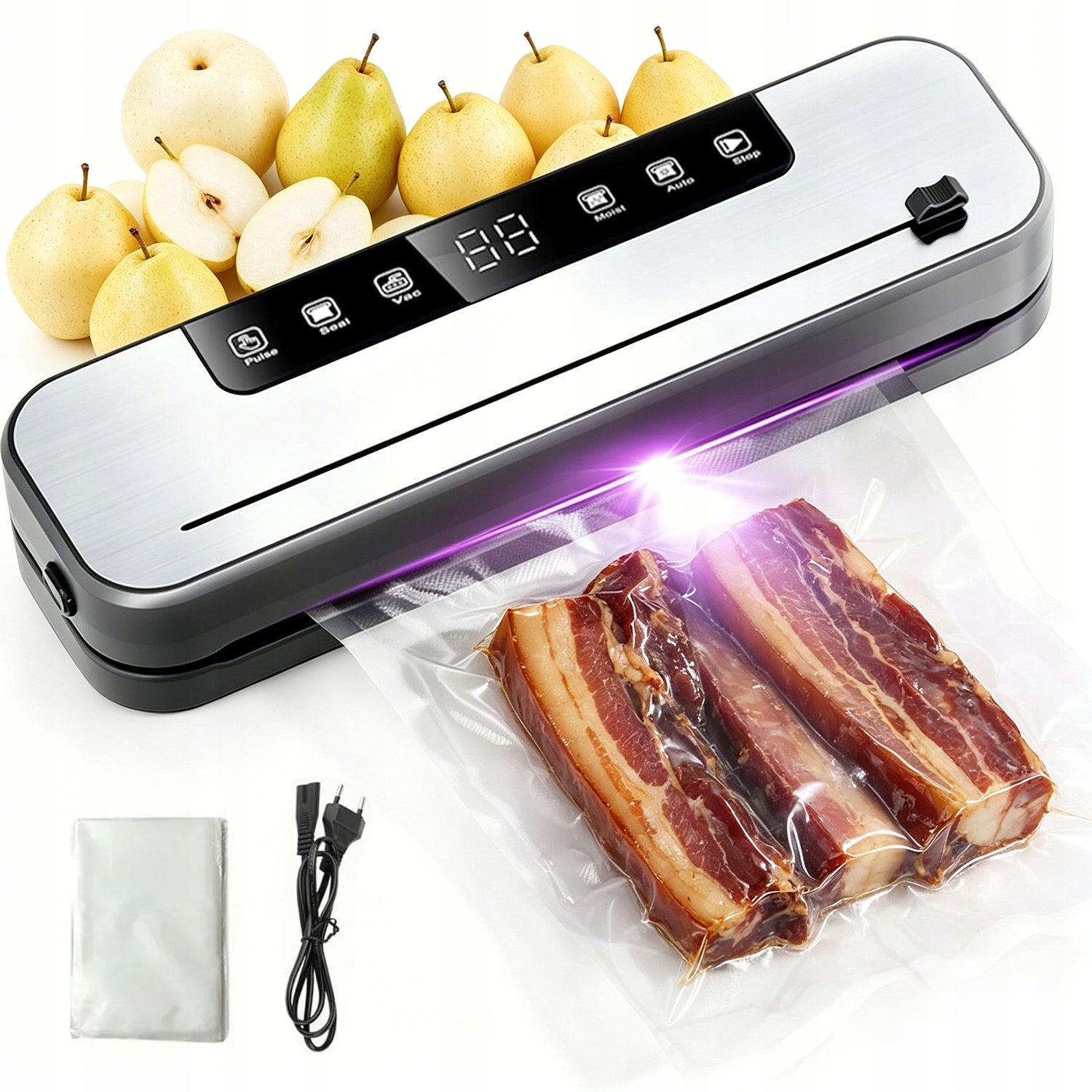 VACUUM SEALER FOOD PACKAGING MACHINE 6 MODES + 50 BAGS