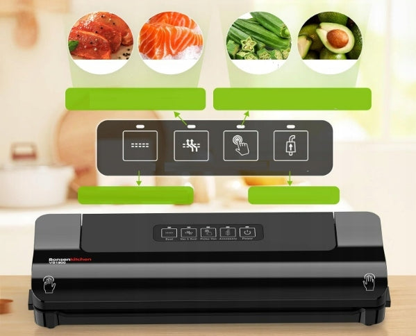 VACUUM SEALER FOOD PACKAGING VS1900 BONSENKITCHEN 125W