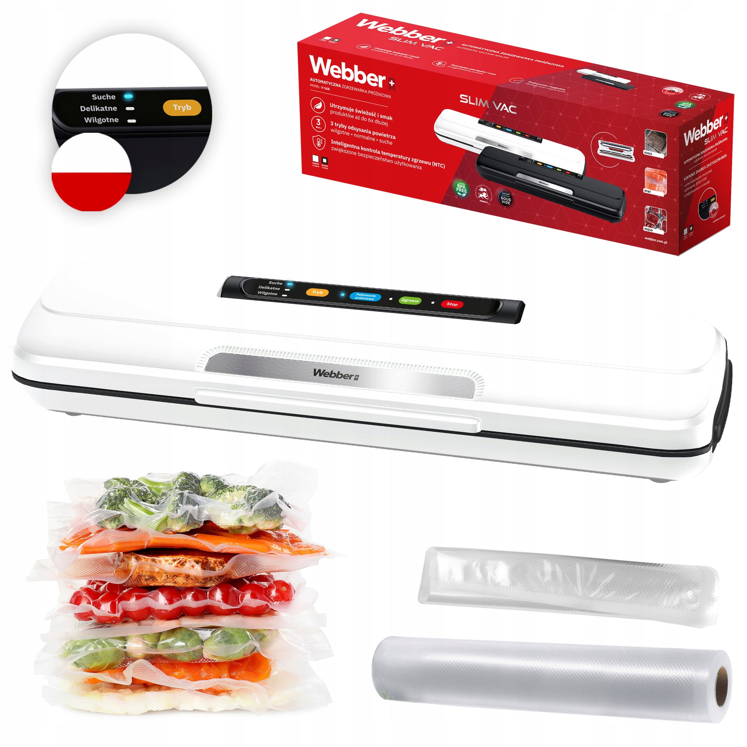 VACUUM SEALER FOR FILM FOOD PACKAGING MACHINE WEBBER V168B AUTOMATIC