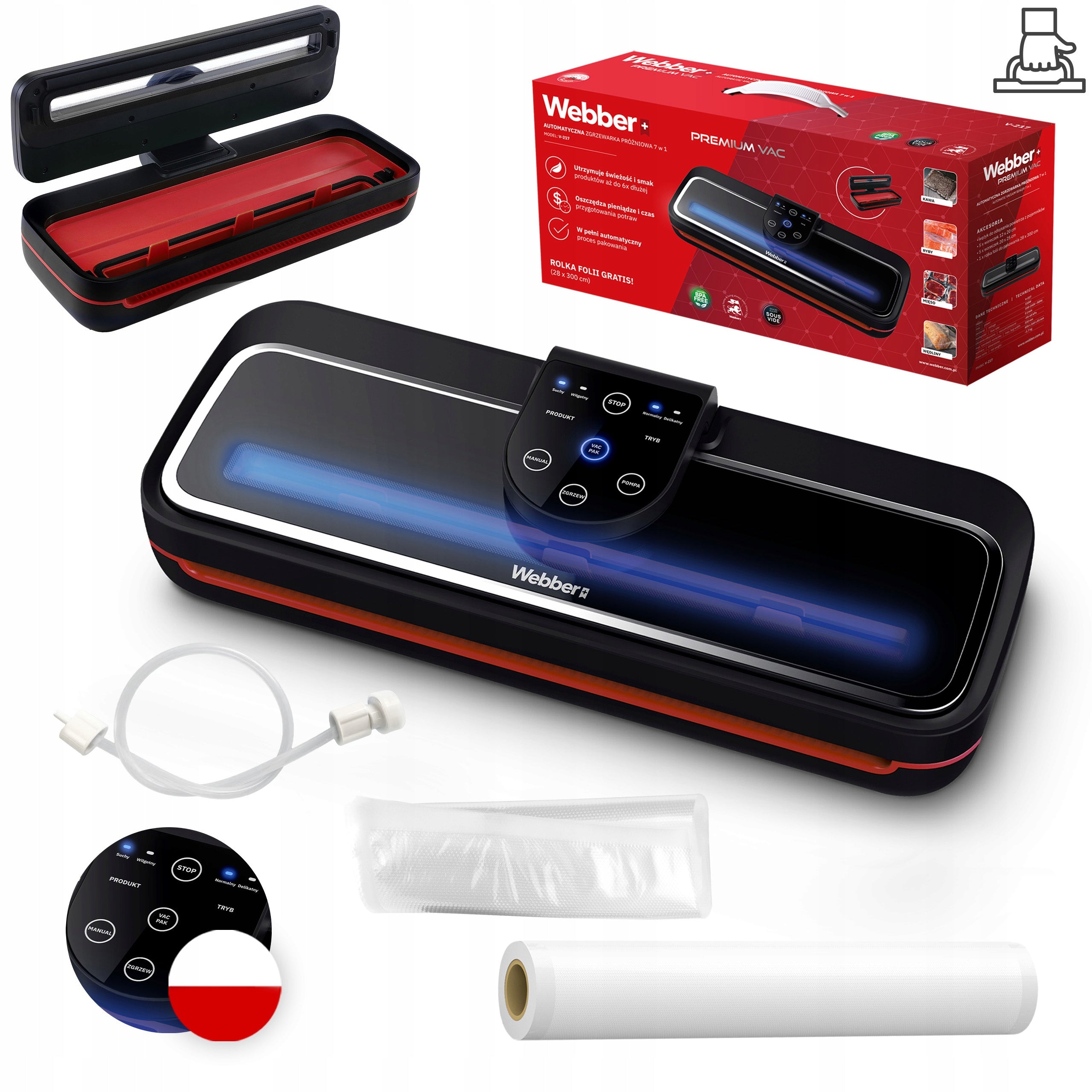 VACUUM SEALER FOR FILM FOOD PACKAGING MACHINE WEBBER V217 AUTOMATIC