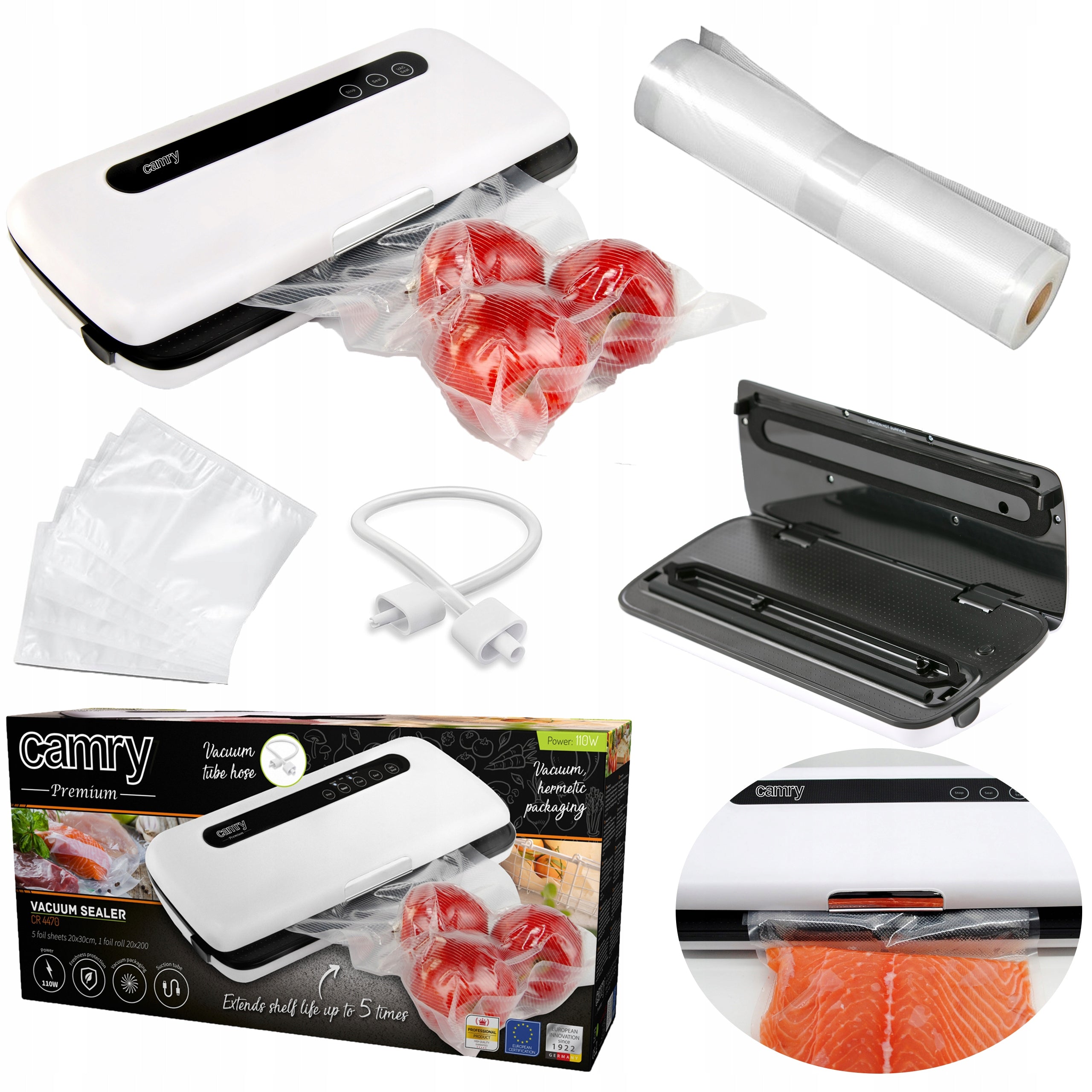 VACUUM SEALER FOR FOOD PACKAGING MACHINE + FOIL CAMRY