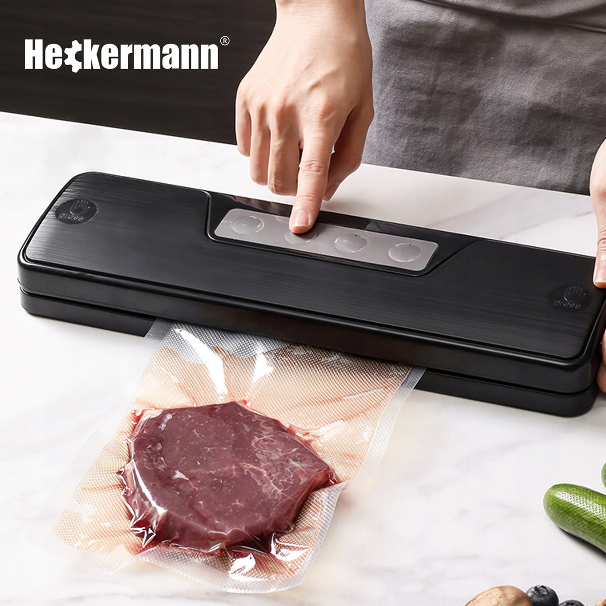 VACUUM SEALER FOR FOOD PACKING MACHINE 150W + FOIL Manufacturer code GM-77 Czarna