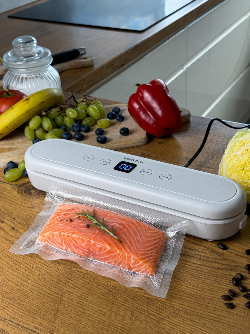 VACUUM SEALER FOR FOOD VORTECH HOME ESSENTIAL + SLEEVE 5 M FREEBIE Model ZGRZEWARKA PRÓŻNIOWA VORTECH HOME ESSENTIAL