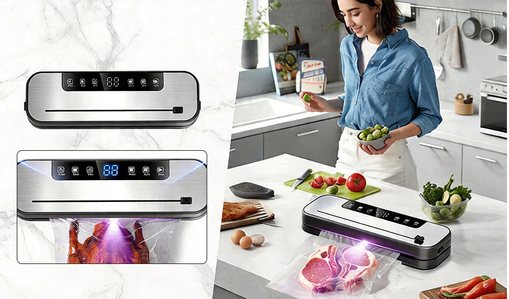 VACUUM SEALER LCD TIMER AUTOMATIC MODES 50 BAGS Packaging status original