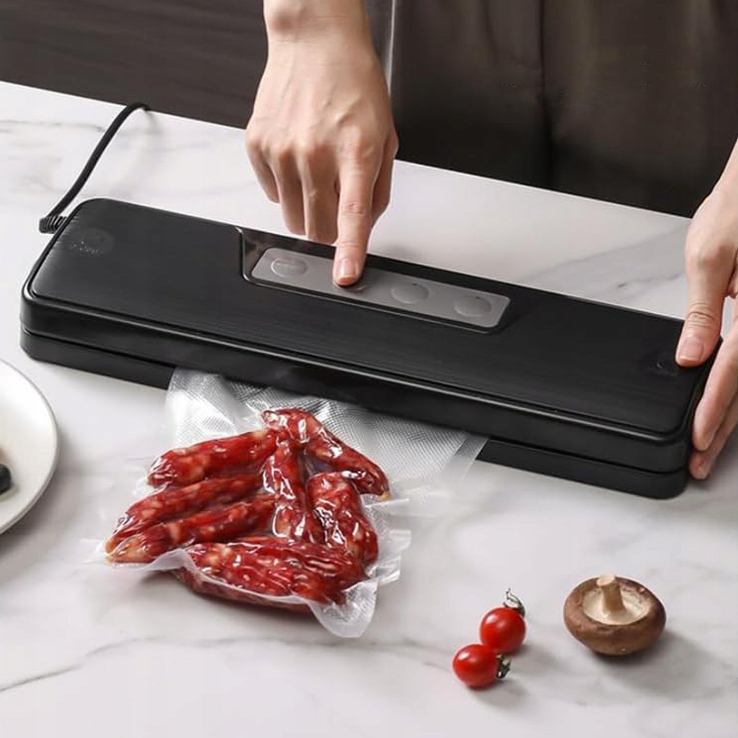 VACUUM WELDING MACHINE FOOD PACKAGING MACHINE FOR MEAT STORAGE BLACK Brand no brand