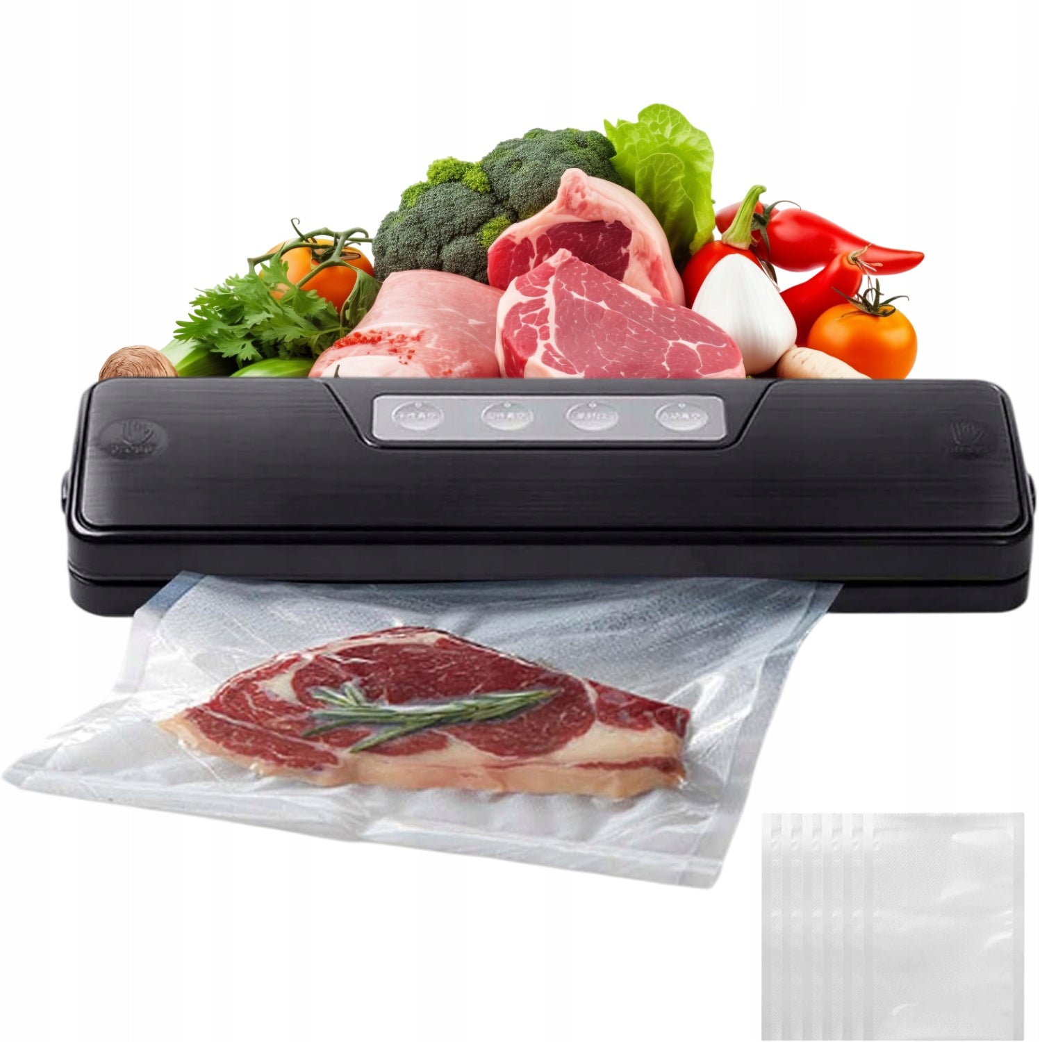 VACUUM WELDING MACHINE FOOD PACKAGING MACHINE FOR MEAT STORAGE BLACK
