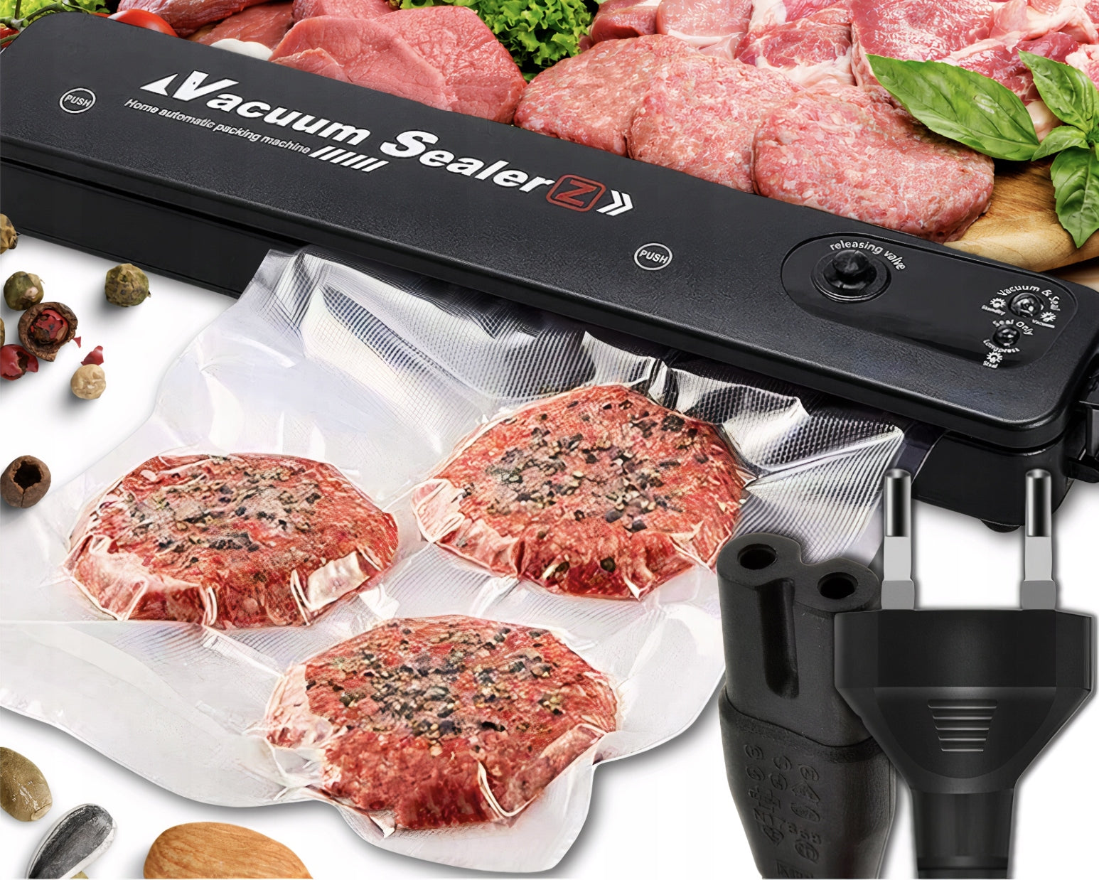 VACUUM WELDING MACHINE FOR FOOD PackING MACHINE 90W+10pcs BAGS 0 Manufacturer code ZGRZEWARKA PRÓŻNIOWA DO ŻYWNOŚCI
