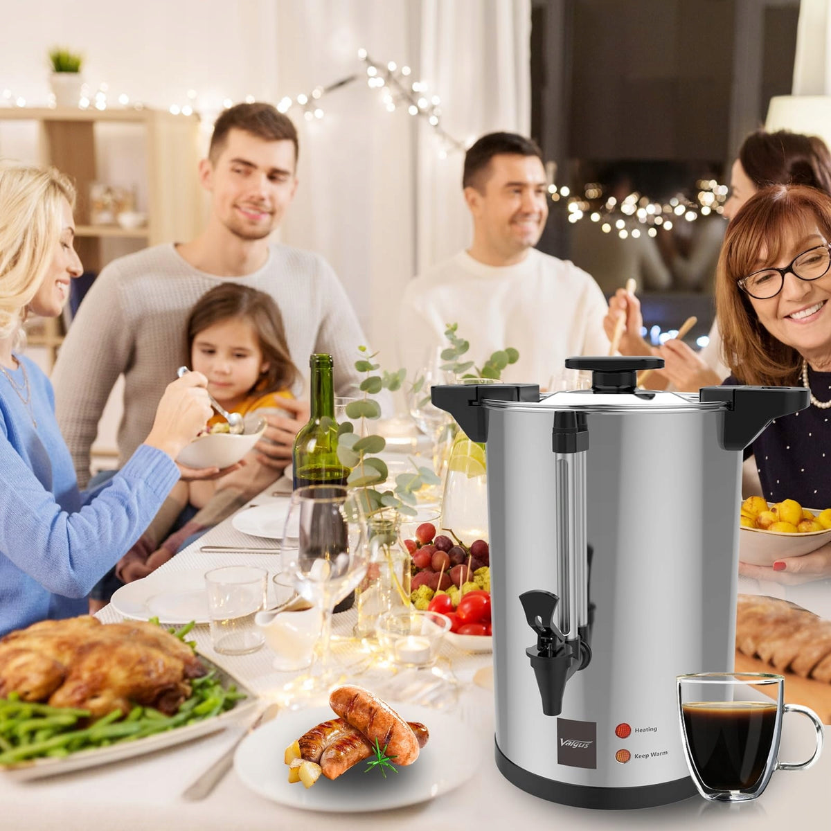 VALGUS 8L Stainless Steel Coffee Maker For Events Home Office Model CXSZ