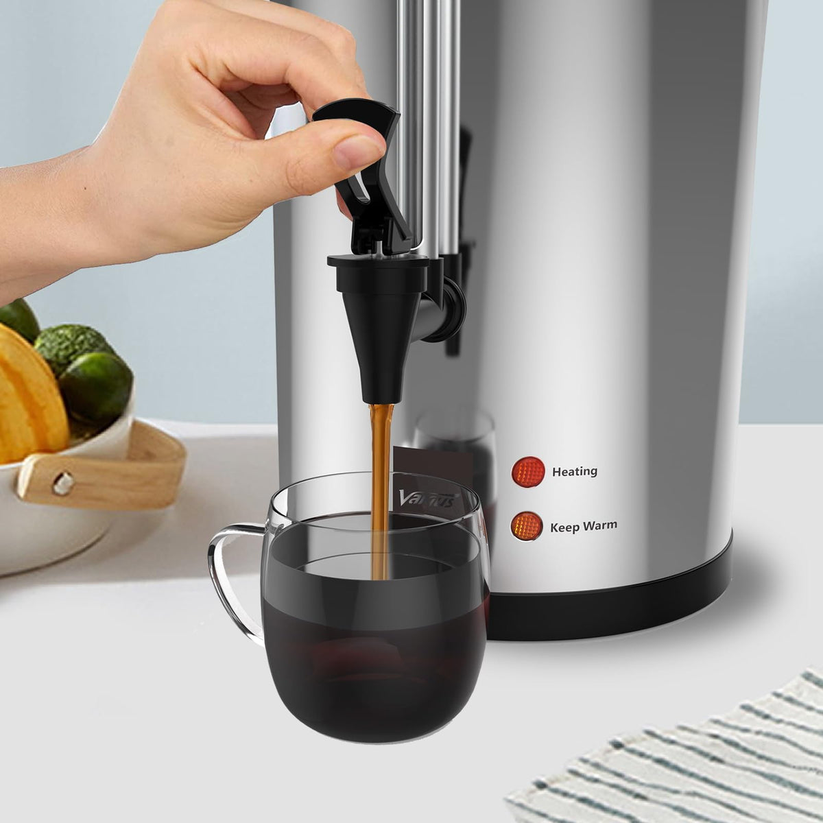 VALGUS Commercial Stainless Steel Coffee Maker 20L Varvar Manufacturer code D1S