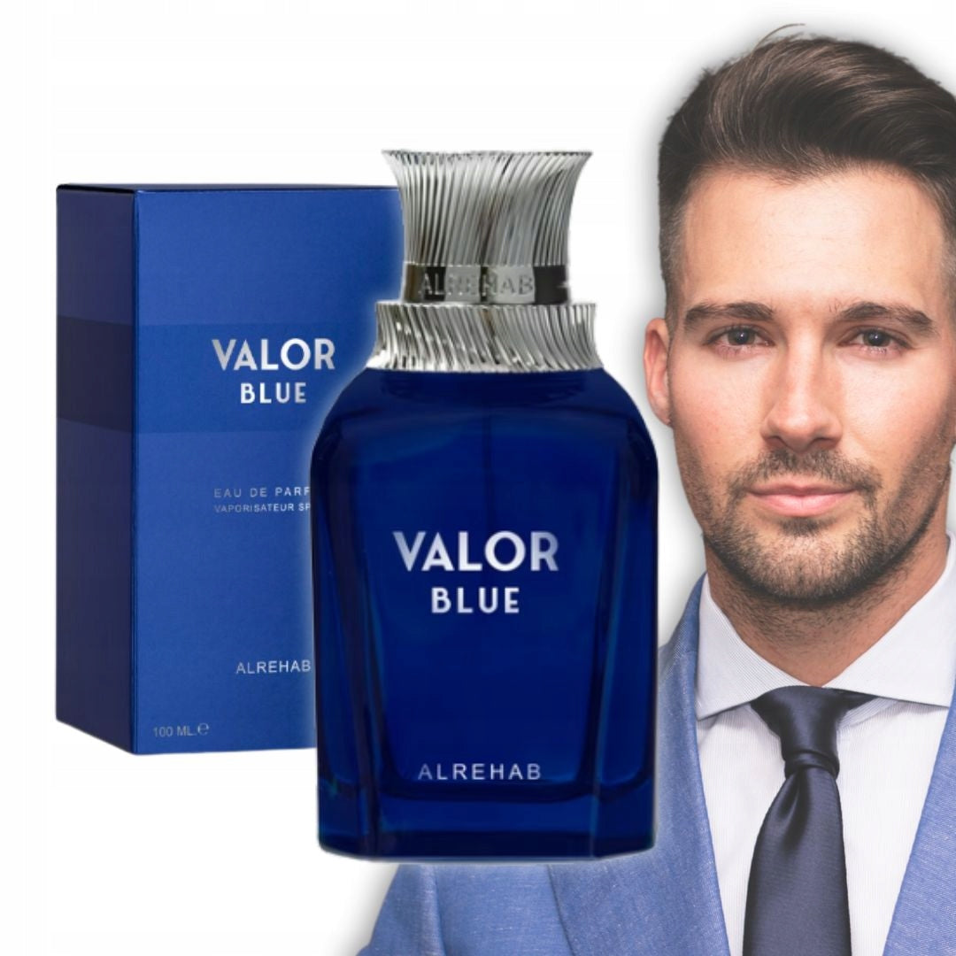 VALOR BLUE ARABIC PERFUME CITRUS ELEGANT 100 ml AL REHAB EDP Packaging status original