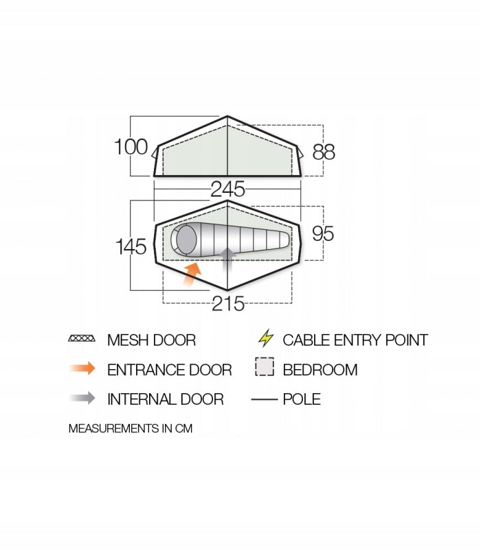 Palapinė Vango Nevis 100, žalia