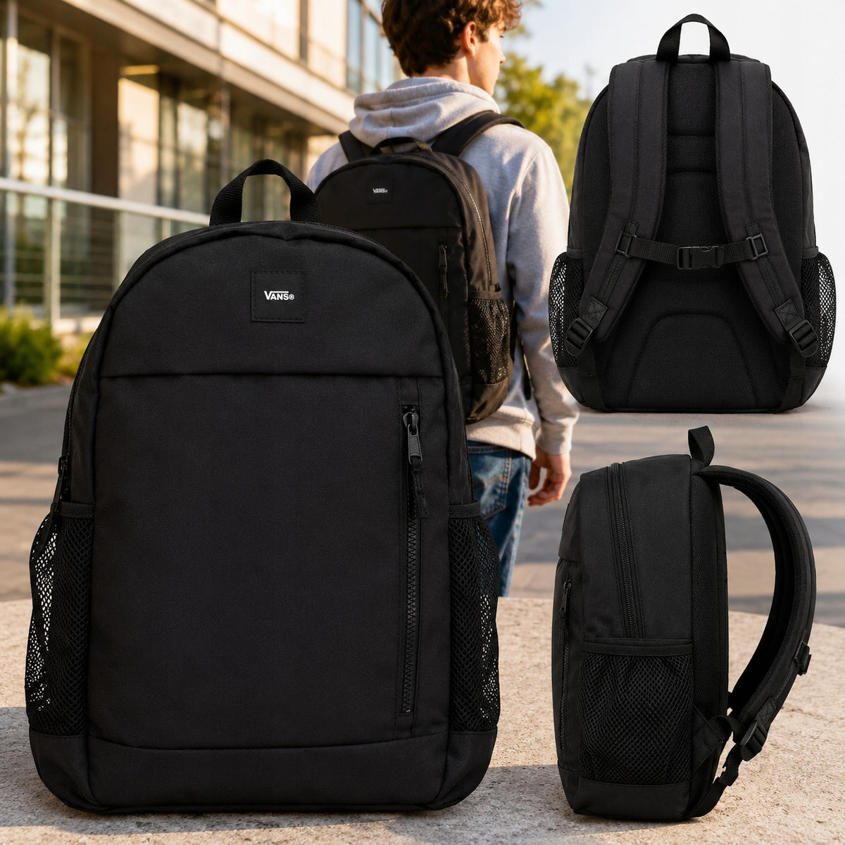 VANS SCHOOL BACKPACK 27 L LARGE CHILDREN'S YOUTH FOR BOY GIRL Manufacturer code VN000SP2BLK PLECAK