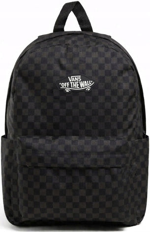 VANS SCHOOL BACKPACK GROM OLD SKOOL CHESSBOARD GREY BLACK Brand Vans