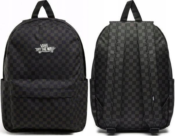 VANS SCHOOL BACKPACK GROM OLD SKOOL CHESSBOARD GREY BLACK