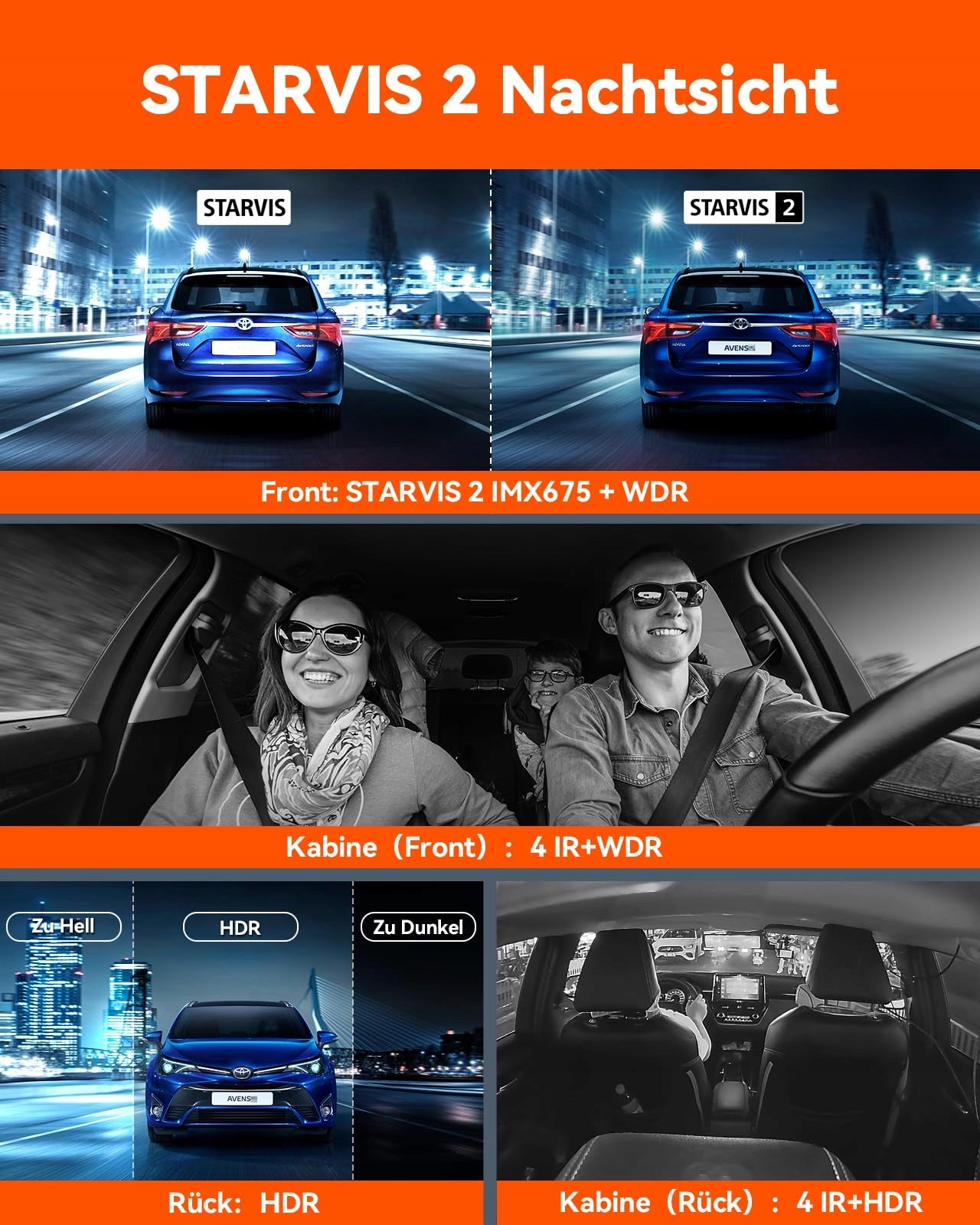 VANTRUE N5 Car Camera 4 Channels 2.7K WiFi GPS Night Mode 1944P Manufacturer code STARVIS 2 IMX675