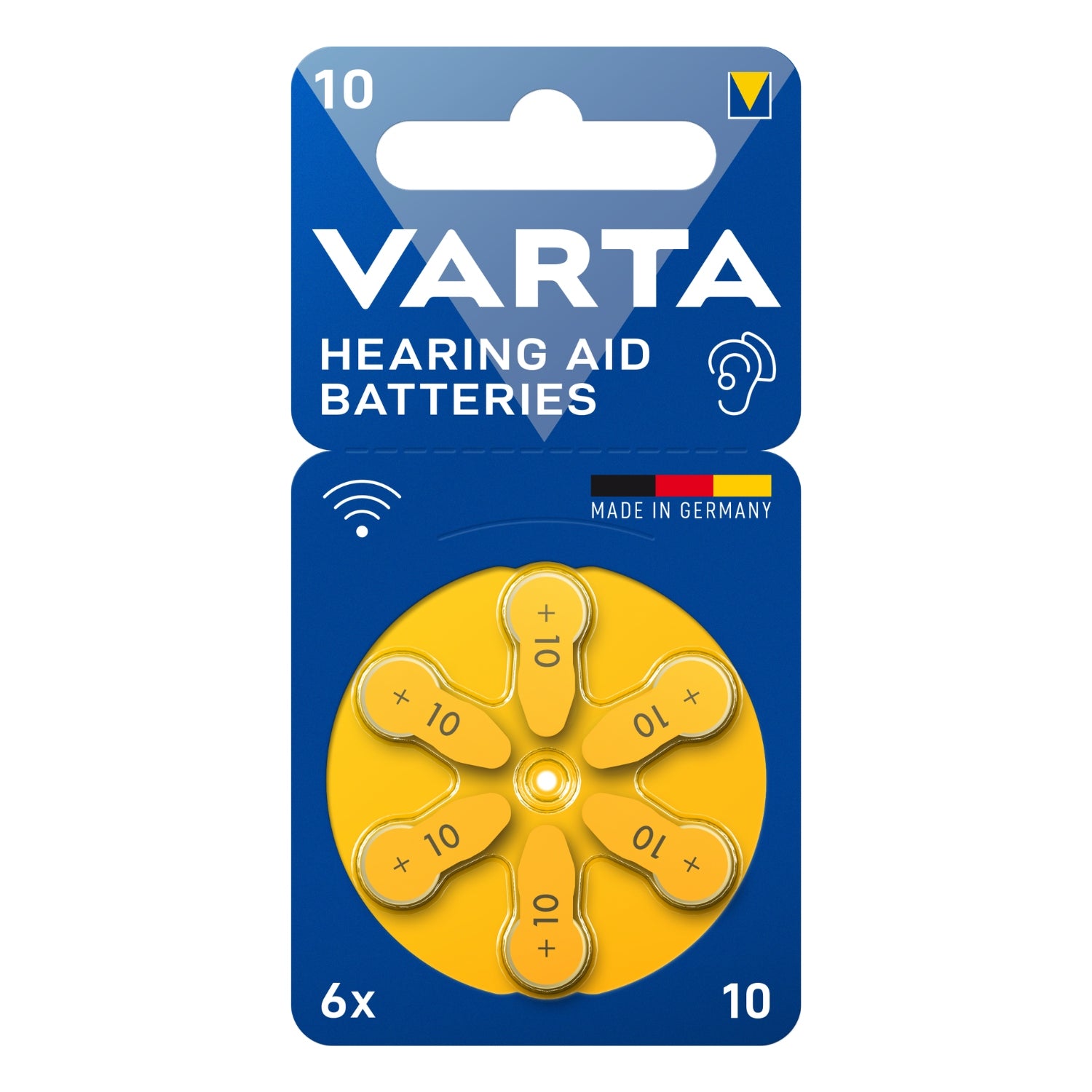 VARTA T10 PR70 Rechargeable Hearing Aid Battery Mercury Free 1.45V 6pcs