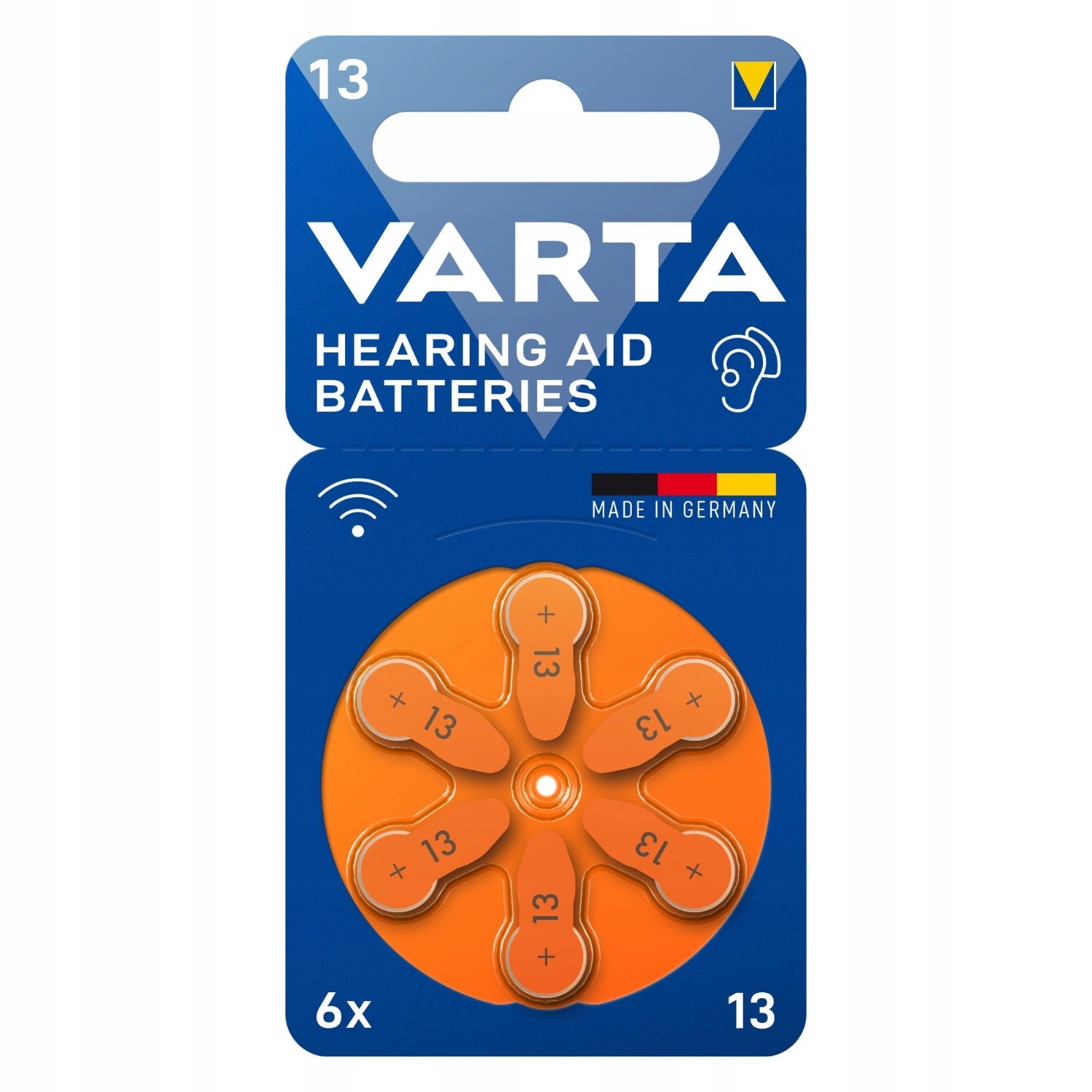 VARTA T13 PR48 Rechargeable Hearing Aid Battery Mercury Free 1.45V 6pcs