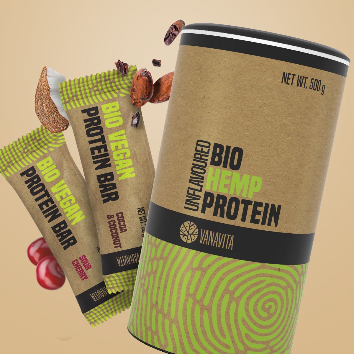 VEGAN PROTEIN HEMP CONDITIONER BIO HEMP VanaVita 500 g tasteless Expiration date at least six months from the date of purchase