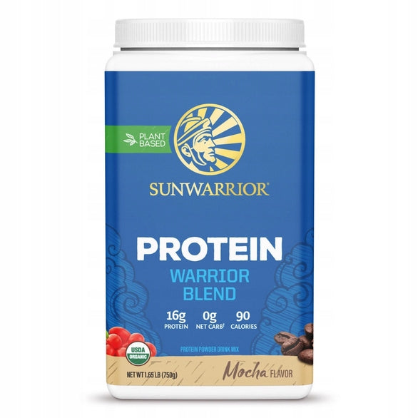VEGAN PROTEIN SUNWARRIOR 750g WARRIOR BLEND COFFEE PEAS GOJI HEMP Packaging status original