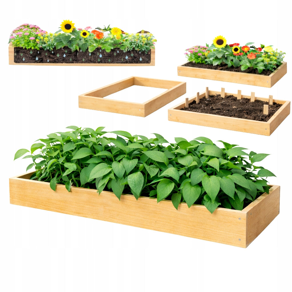 VEGETABLE Crate Vegetable Inspection Raised Bed 120x40x9cm