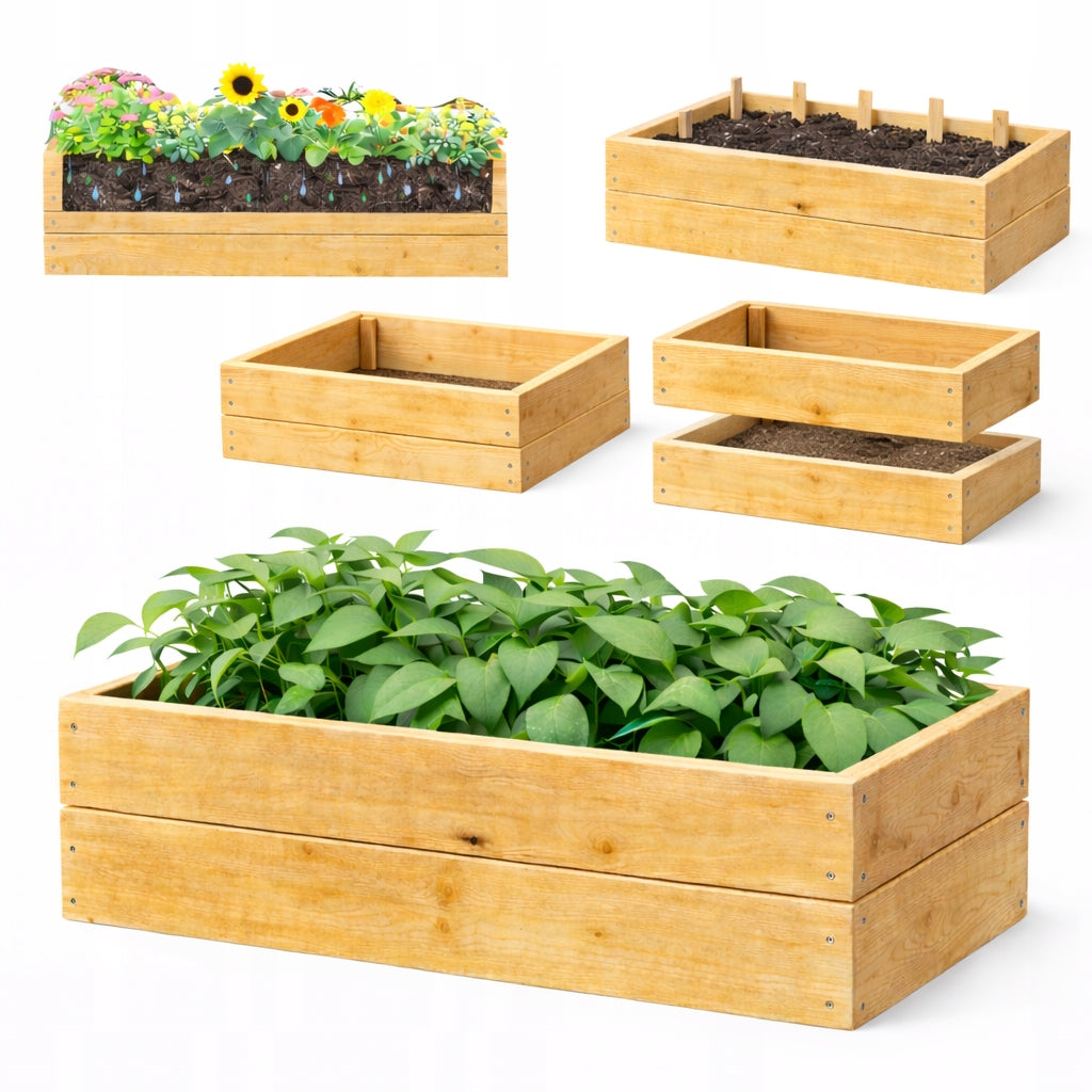 VEGETABLE Crate Vegetable Inspection Raised Bed 120x60x18cm