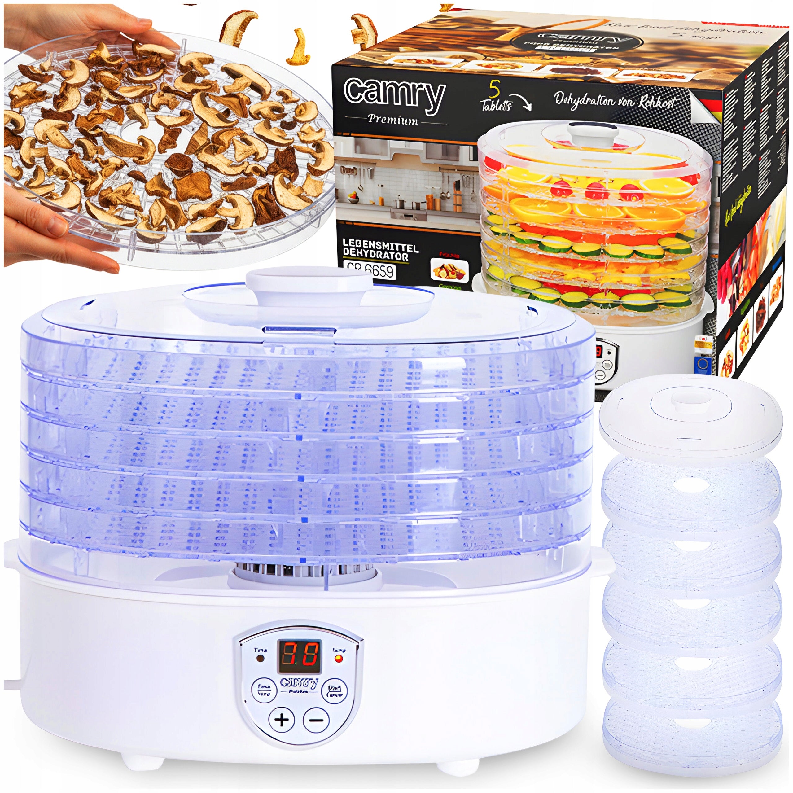 VEGETABLE FRUIT MUSHROOM DRYER FOOD THERMOCOUPLE TIMER STRONG 550W Packaging status original