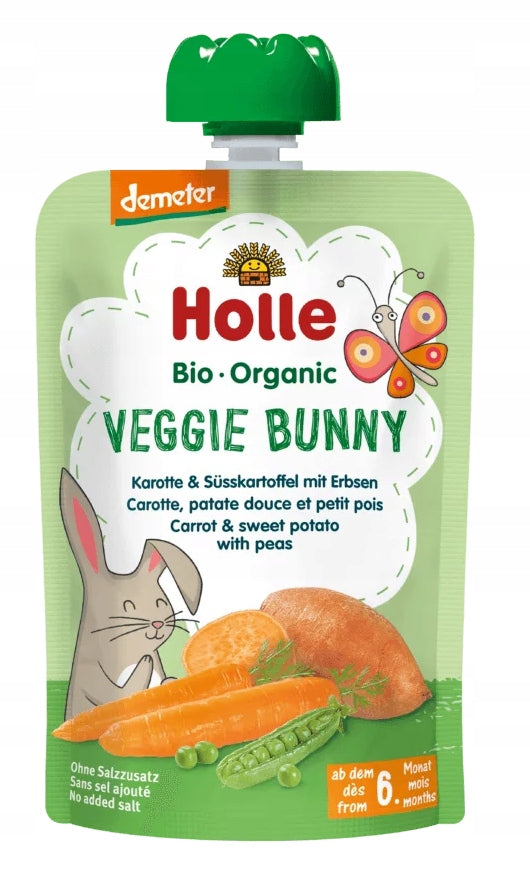 VEGETABLE MOUSSE RABBIT (CARROT - SWEET POTATO - PEAS) WITHOUT ADDITIVE