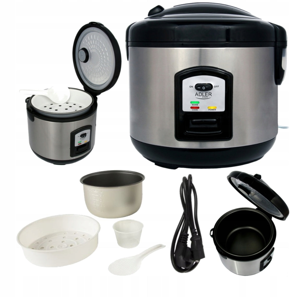 VEGETABLE RICE COOKER POT RICE COOKER 1,5 ELECTRIC Brand ADLER