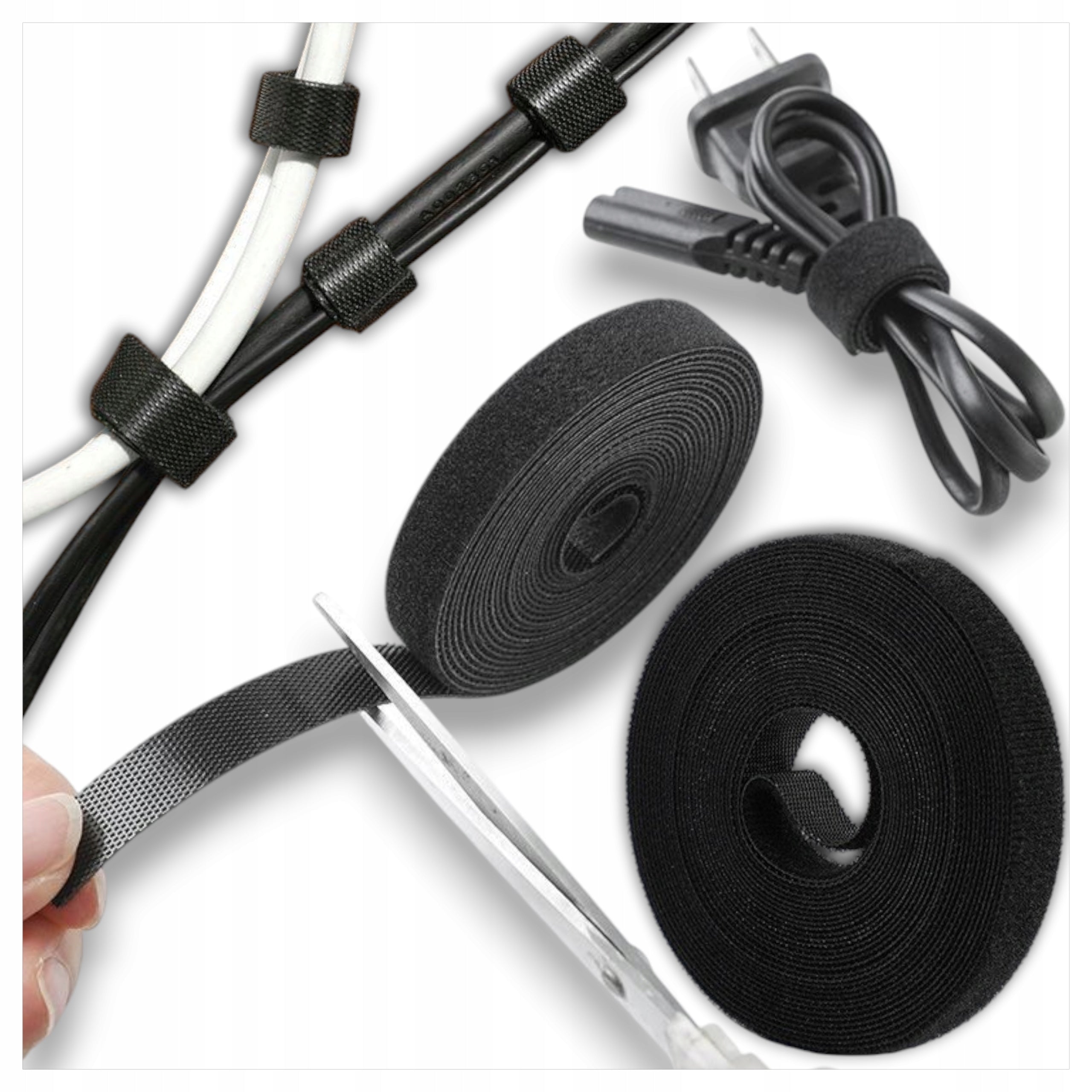 VELCRO BAND CABLE ORGANIZER STRONG FOR CUTTING 500 CM 5 M 12 MM