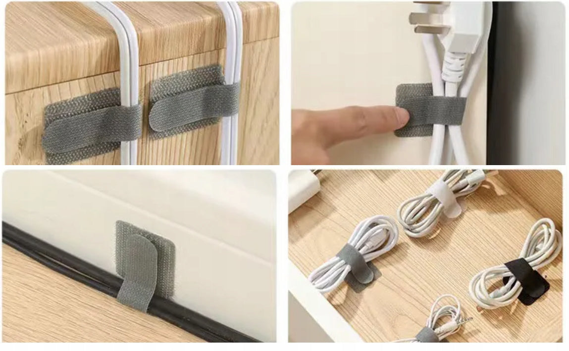 VELCRO BAND ORGANIZER FOR FIXING WIRES SELF-ADHESIVE 10 PIECES EAN (GTIN) 5903794435209
