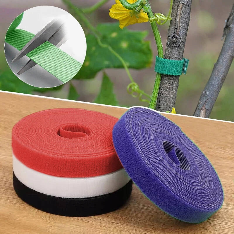 VELCRO PLANT CLIPS CABLE FLOWER BINDING BAND SET OF 6 X 1 meter Color multicolor