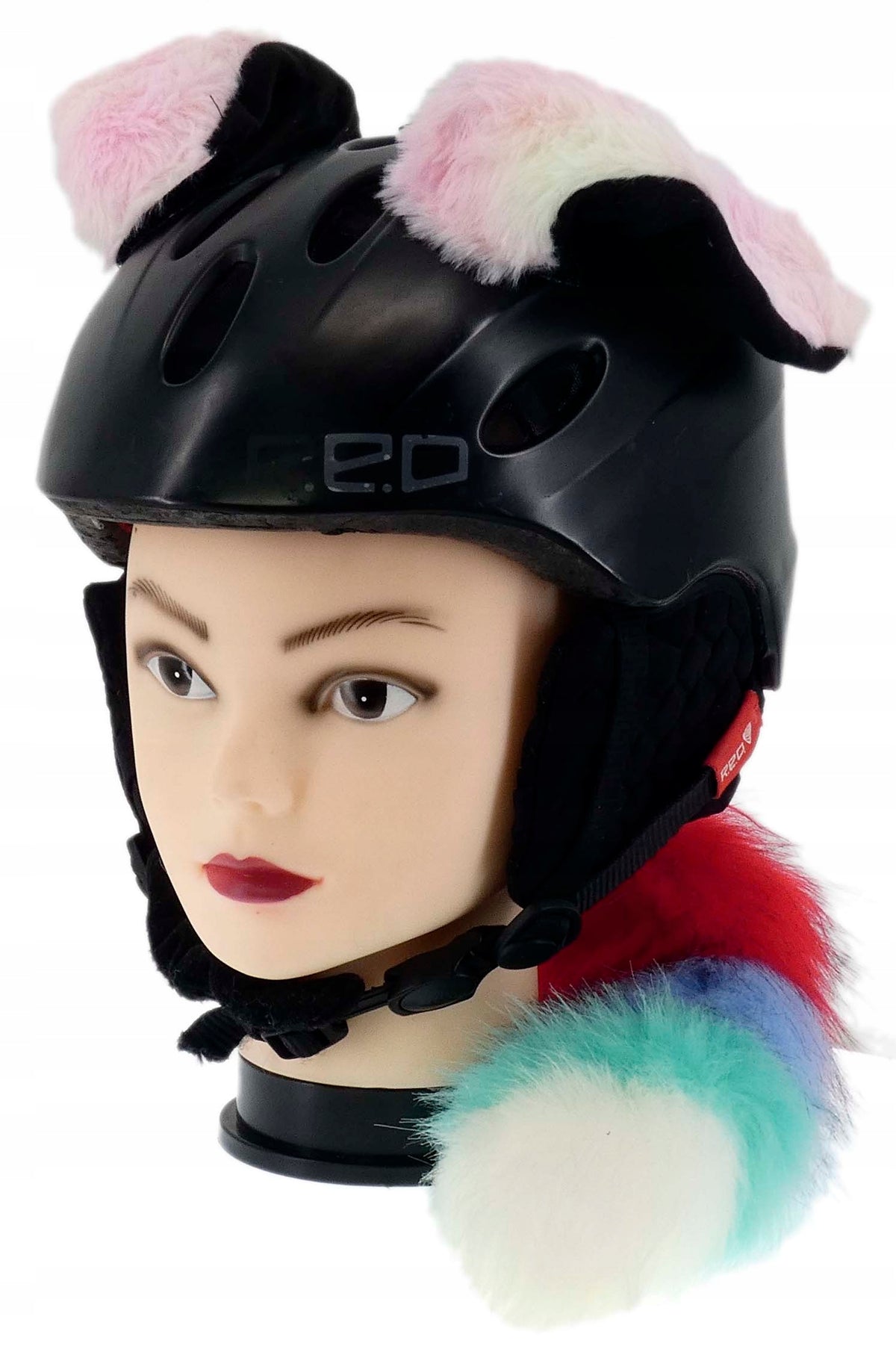 VELCRO SKI HELMET ORNAMENT KIT EARS GLOWING LED COLOR FURRY Packaging status original