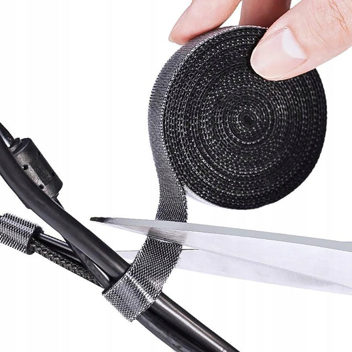 VELCRO TAPE 19mm x 2m FOR BINDING PLANTS REUSABLE BLACK VELCRO BRADAS Brand Bradas