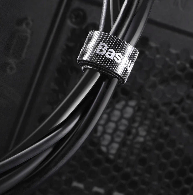 VELCRO TAPE FOR CABLES BASEUS CABLE ORGANIZER STRONG SET OF 3 X 3M Color black