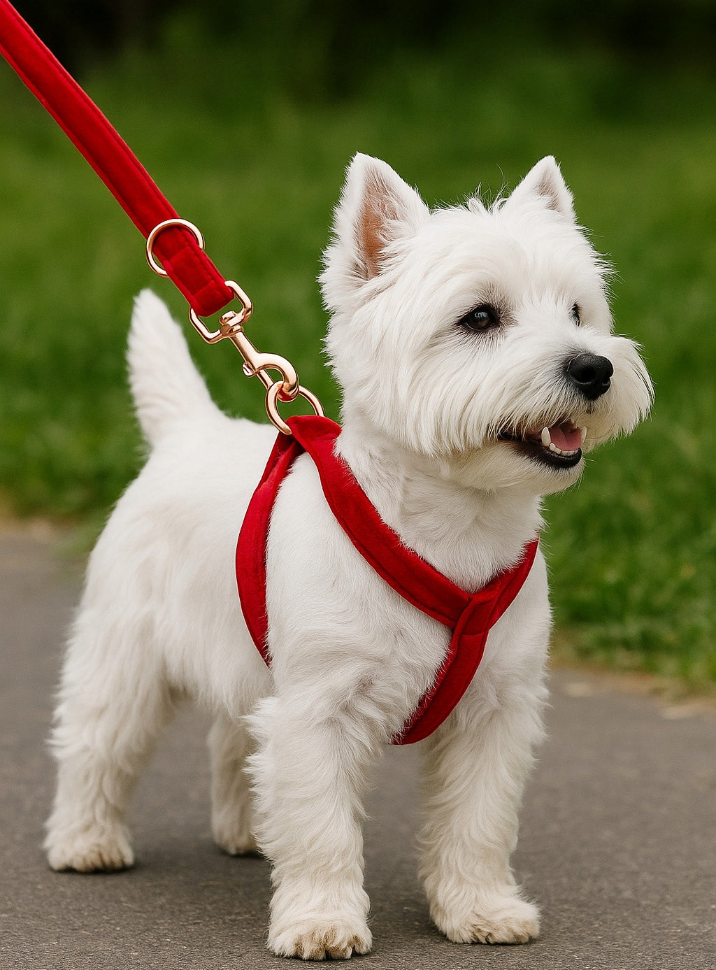 VELOUR ADJUSTABLE DOG LEASH FOR TRAINING WALK VELOUR - 3m Maximum leash length 3 m