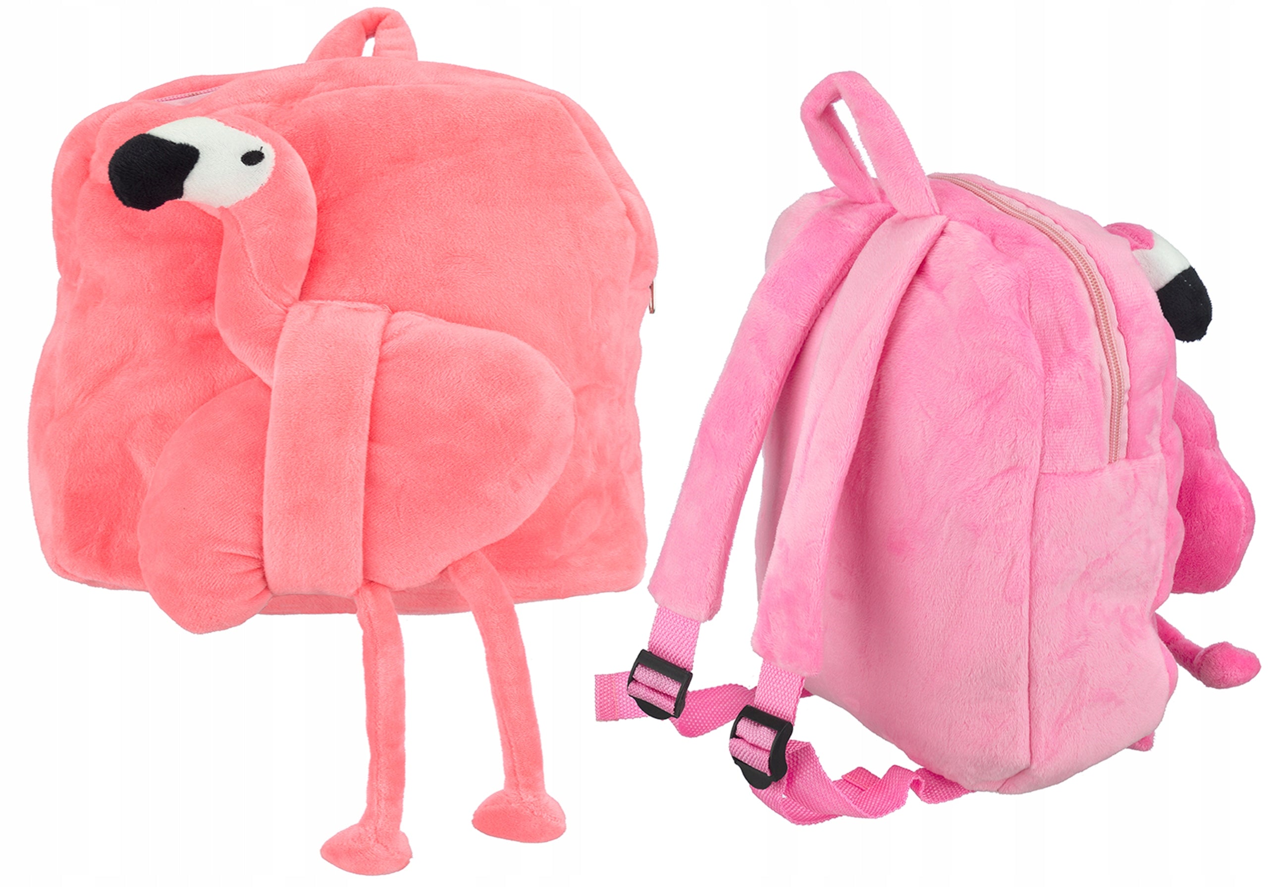 VELOUR BACKPACK WITH FLAMINGO PLUSH E0725 EMAJ Brand Emaj