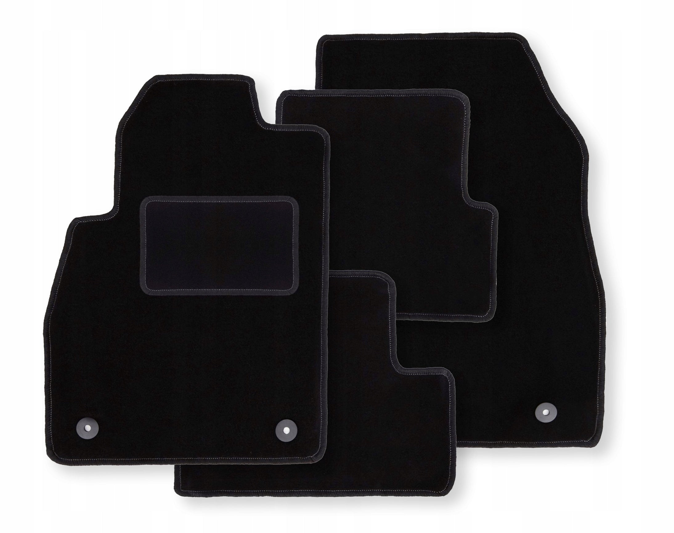 VELOUR CAR RUGS SET – ELEGANT BLACK STOPWATCH SET