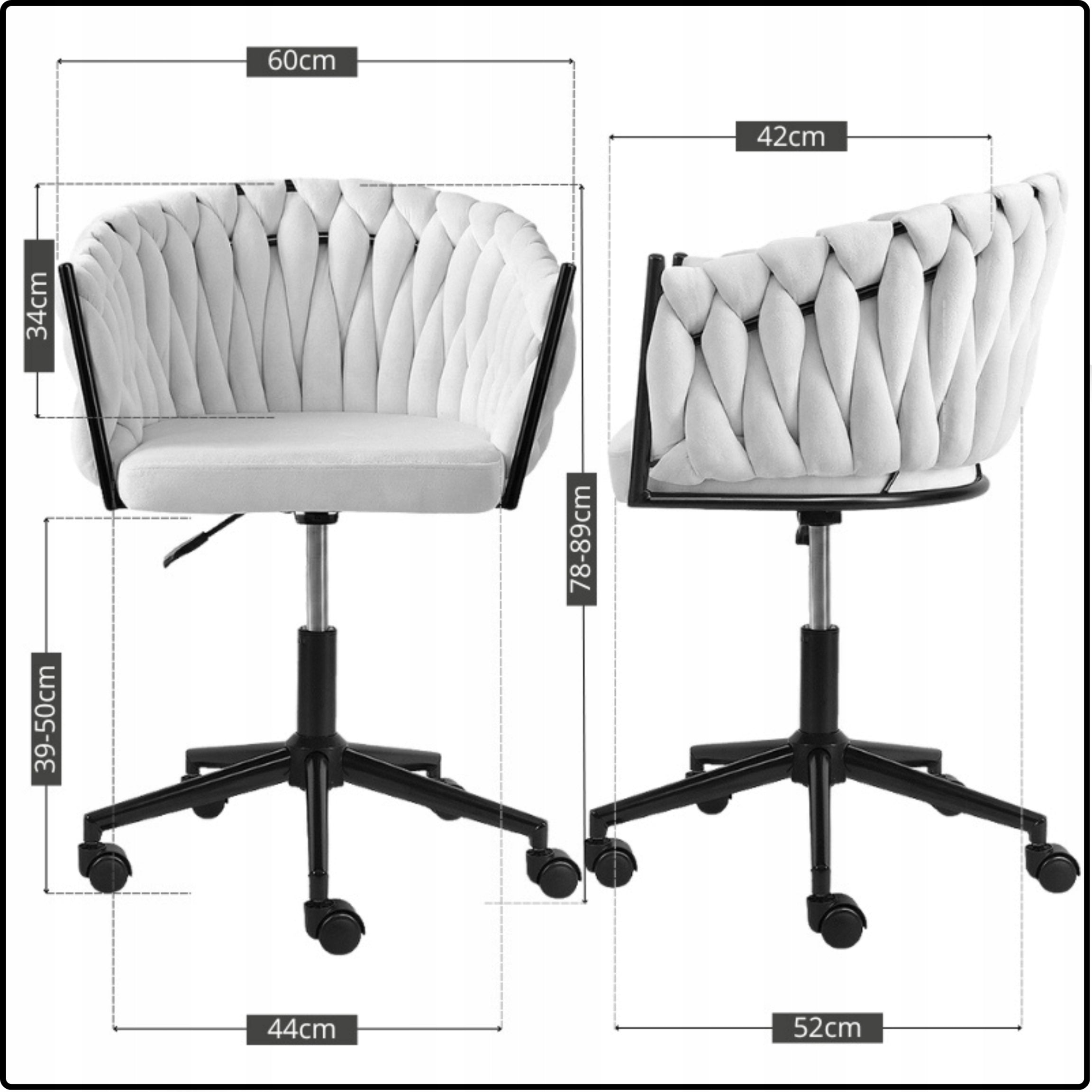 VELOUR OFFICE SWIVEL CHAIR FOR DESK DRESSING TABLE BLACK ADJUSTABLE Manufacturer code 1559 Fotel biurowy obrotowy krzesło biurowe
